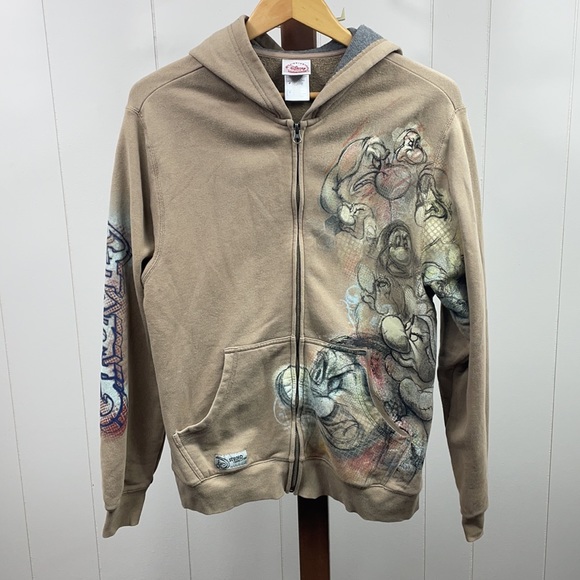 Disney Other - Disney Store Studio Collection Tan Grumpy Full Zip Hoodie Sweater